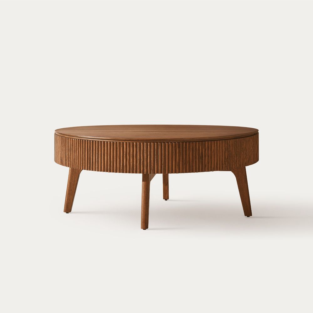 Hernest Magnus 39" Lift-Top Oak Coffee Table Warm Brown