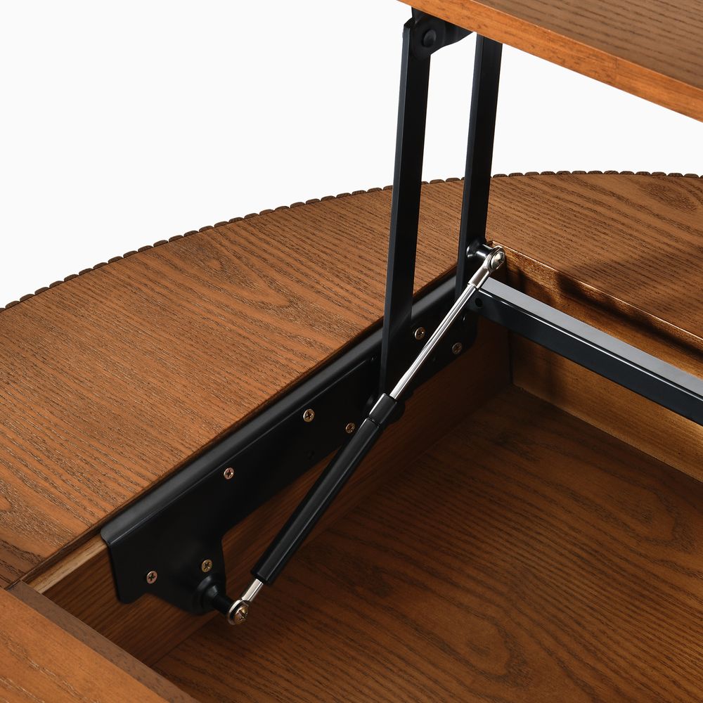 Hernest Magnus 39" Lift-Top Oak Coffee Table Warm Brown