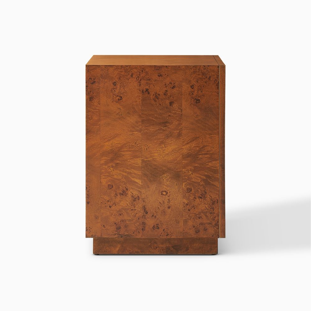 Hernest Bodil 14" Burl Side Table Warm Brown