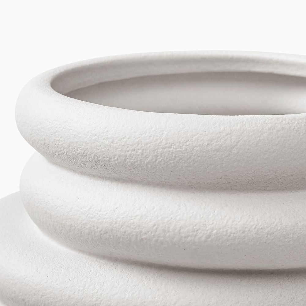 Hernest Bris Ceramic Vase 13.7"H Warm White