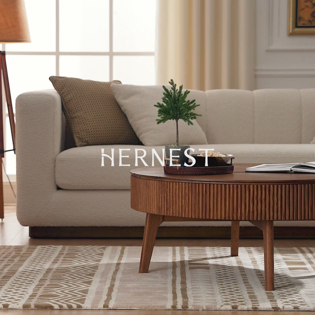 Hernest Magnus 39" Lift-Top Oak Coffee Table Warm Brown